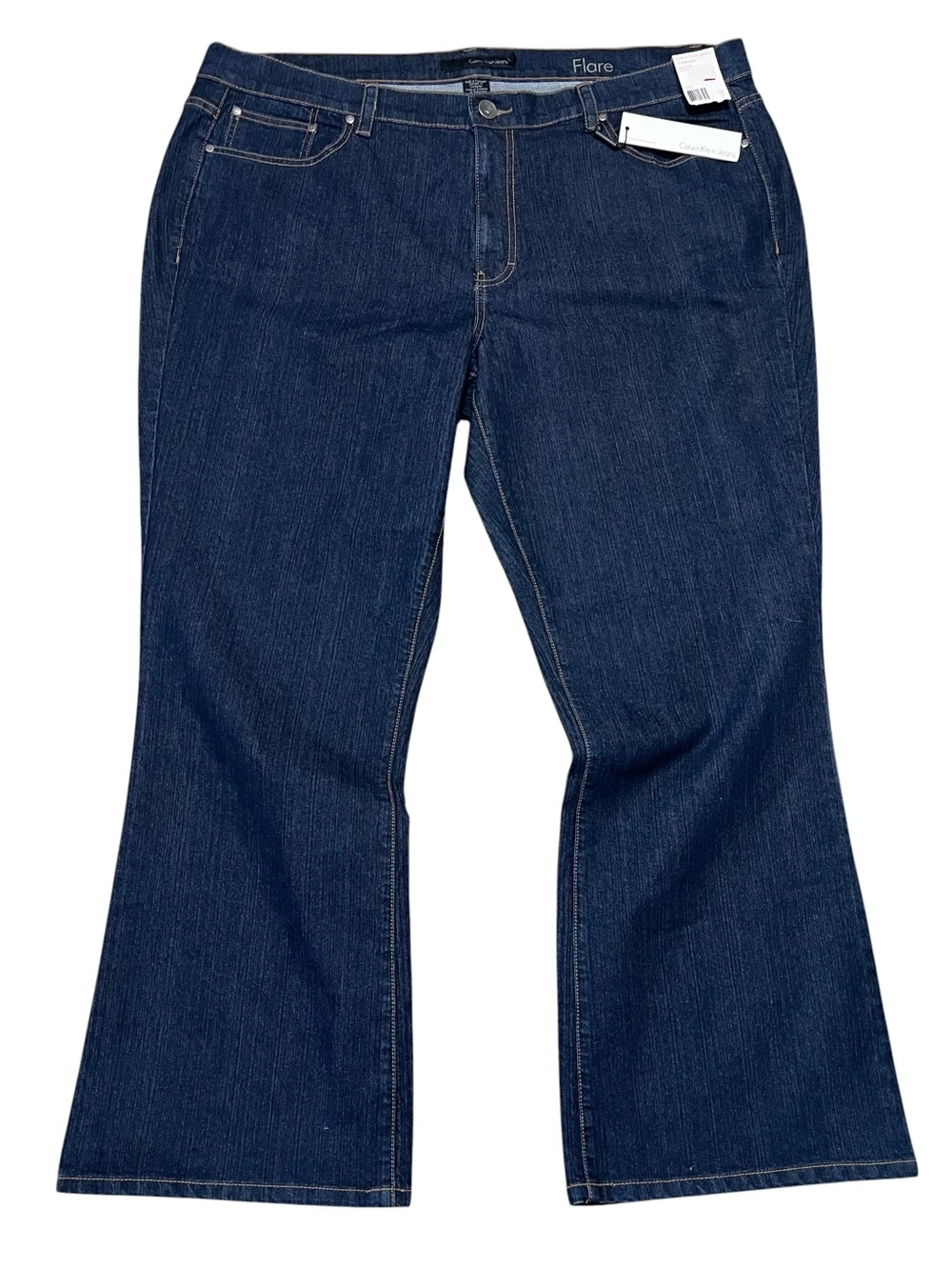 Calvin Klein 24W Flare Leg Jeans Straight Fit Coastal Cowgirl Beach Rodeo Ranch - Picture 4 of 11